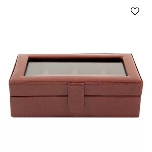 NWT Bey-Berk 12-Piece Leather Cufflinks Box